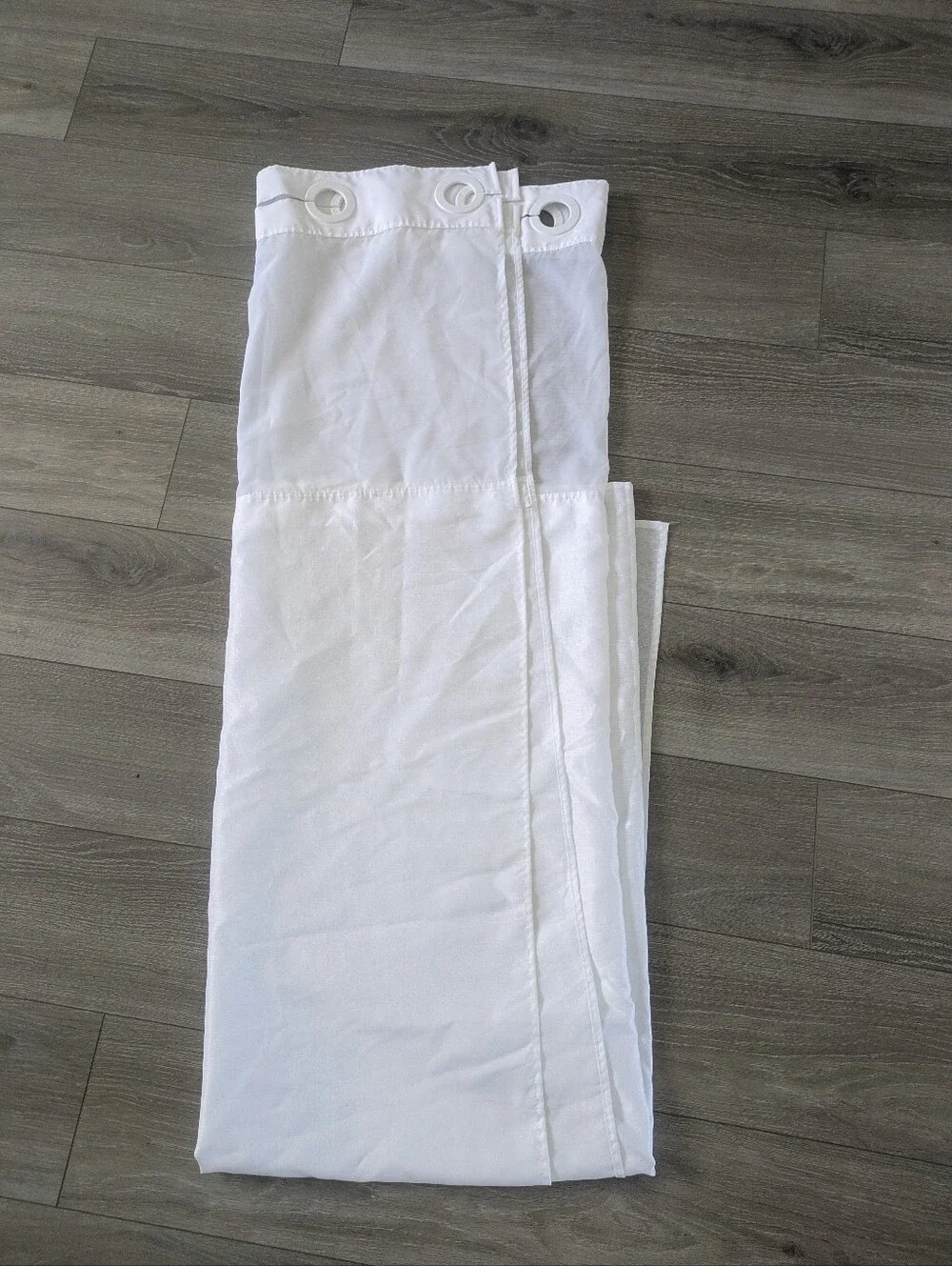 White Grommet Top Shower Curtain Fabric